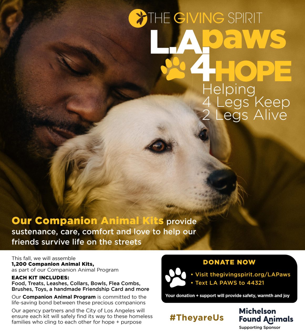 flyer for LA Paws 4 hope