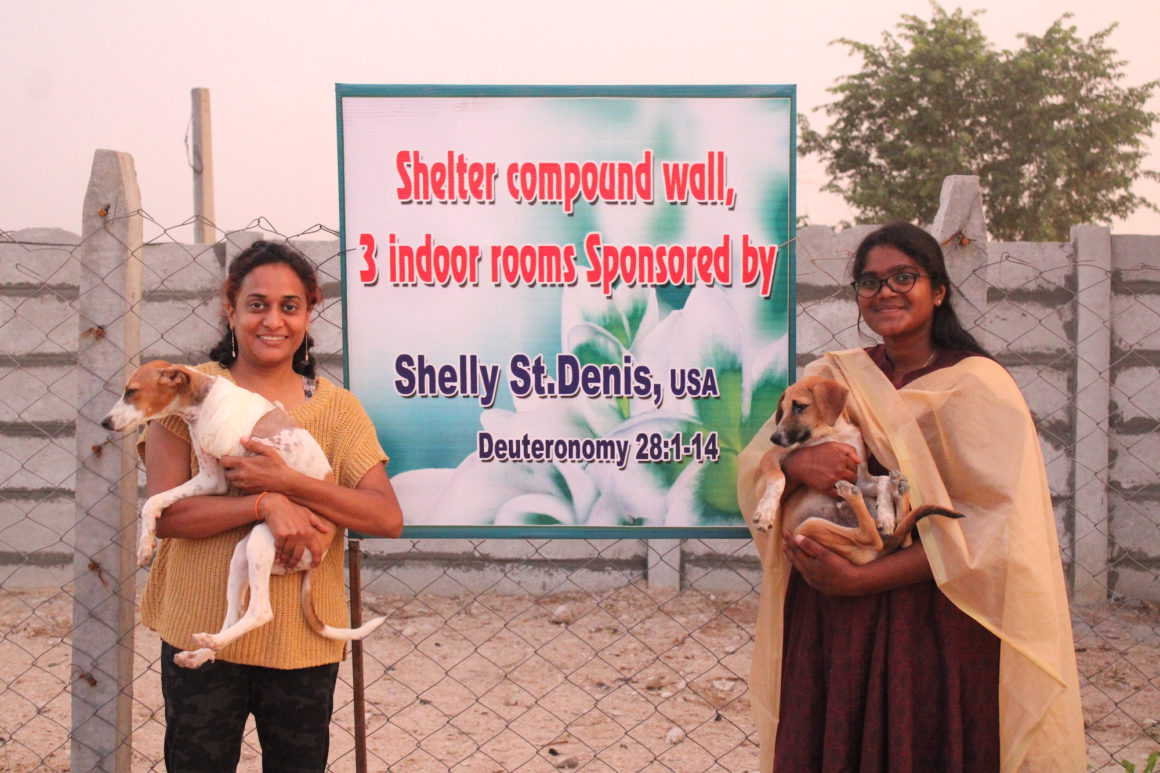 stray animal foundation women with sign
