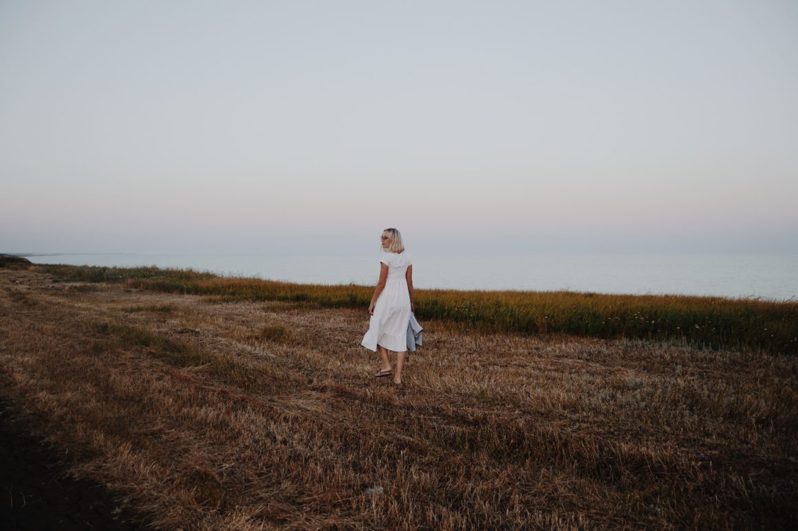 woman in field