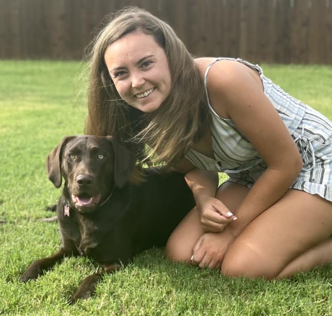 woman and labrador