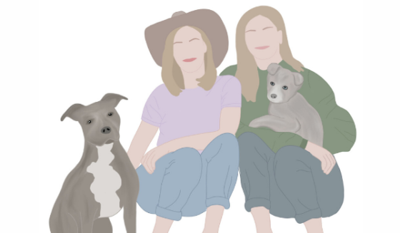 Illustration of Lauren Anton & McKenzie Smith from Saving Hope Animal Rescue